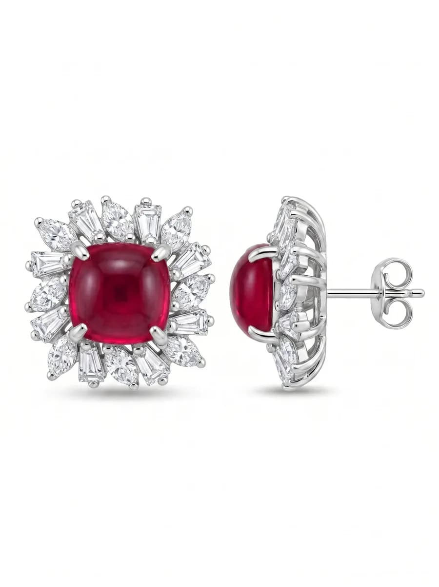 Bloom Earrings — Ruby