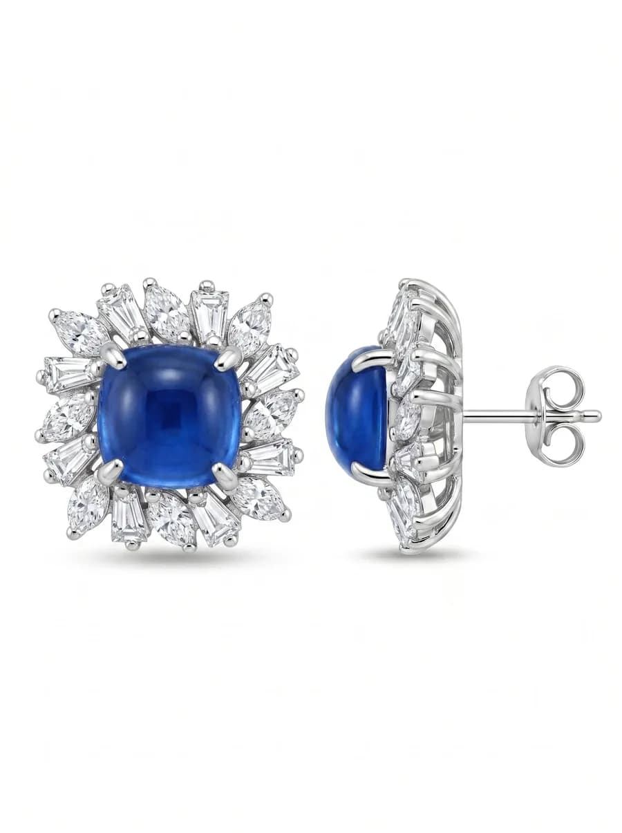 Bloom Earrings — Sapphire