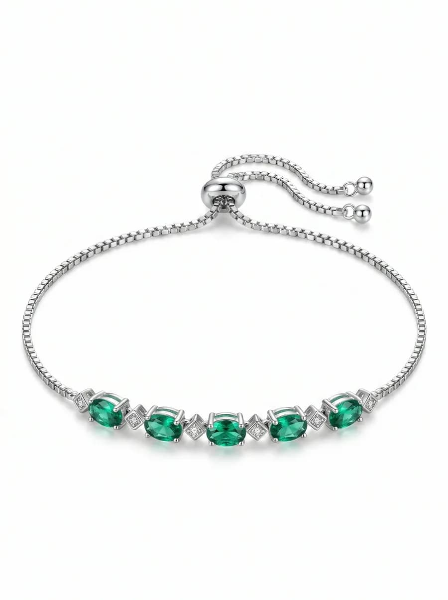 Line Bracelet — Emerald