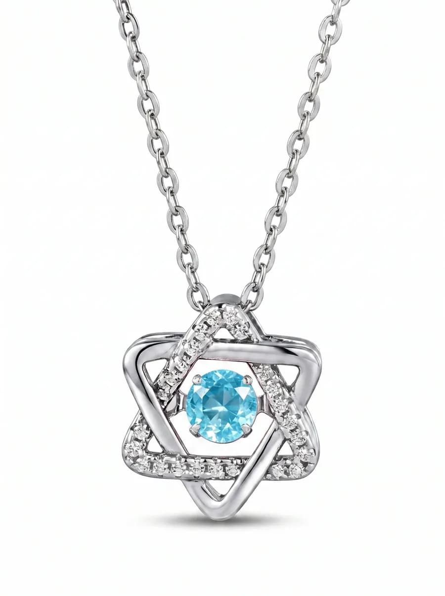 Star Pendant — Light Blue Sapphire