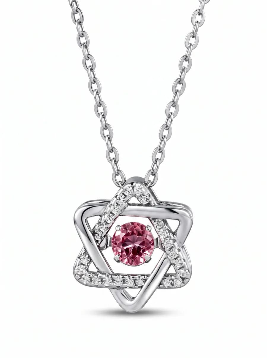 Star Pendant — Pink Sapphire