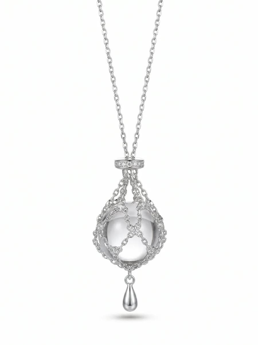 Teardrop Pendant — Crystal
