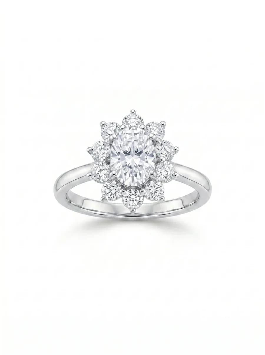 Bloom Halo Ring — Diamond
