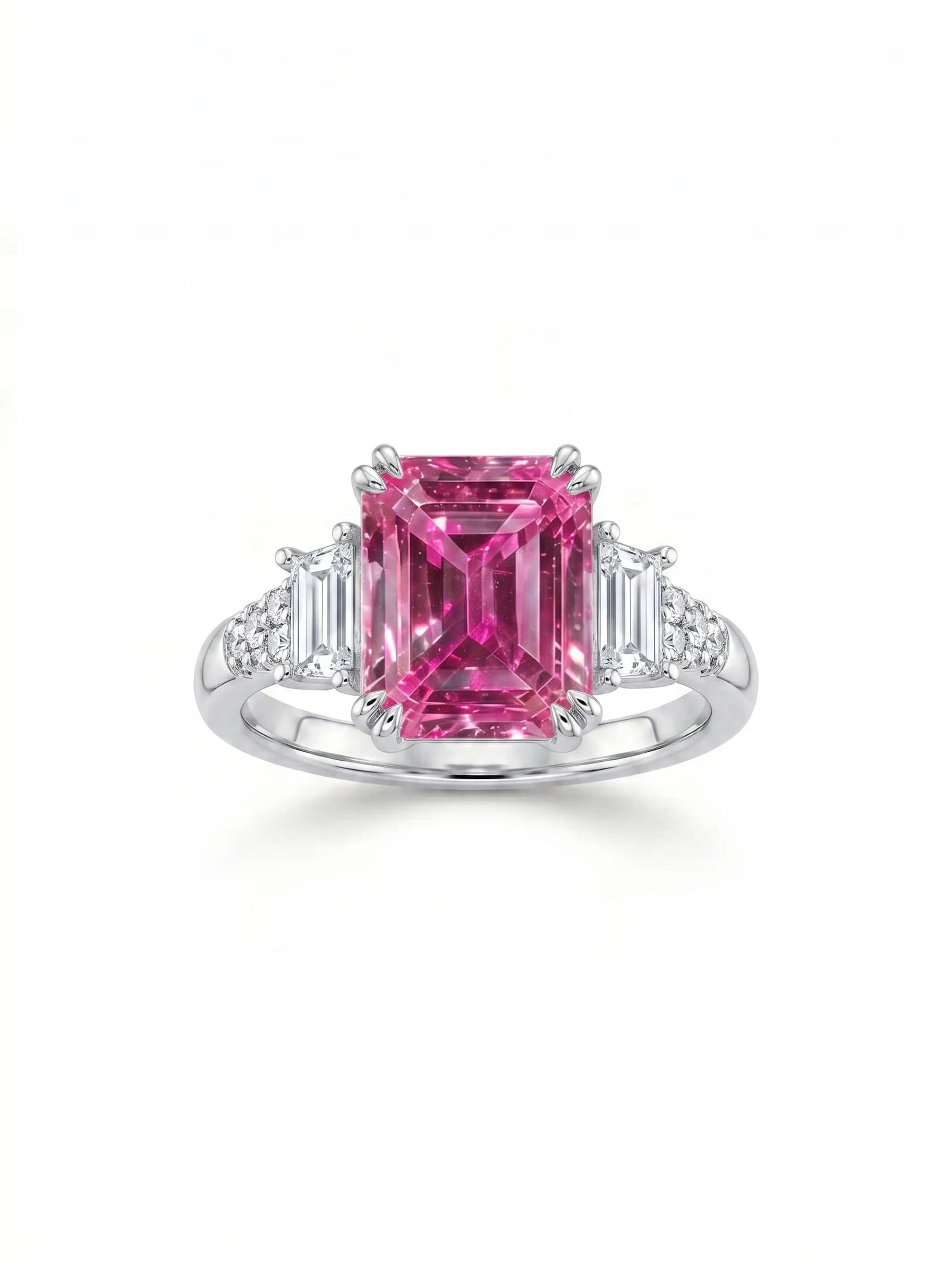 Trilogy Ring — Pink Sapphire