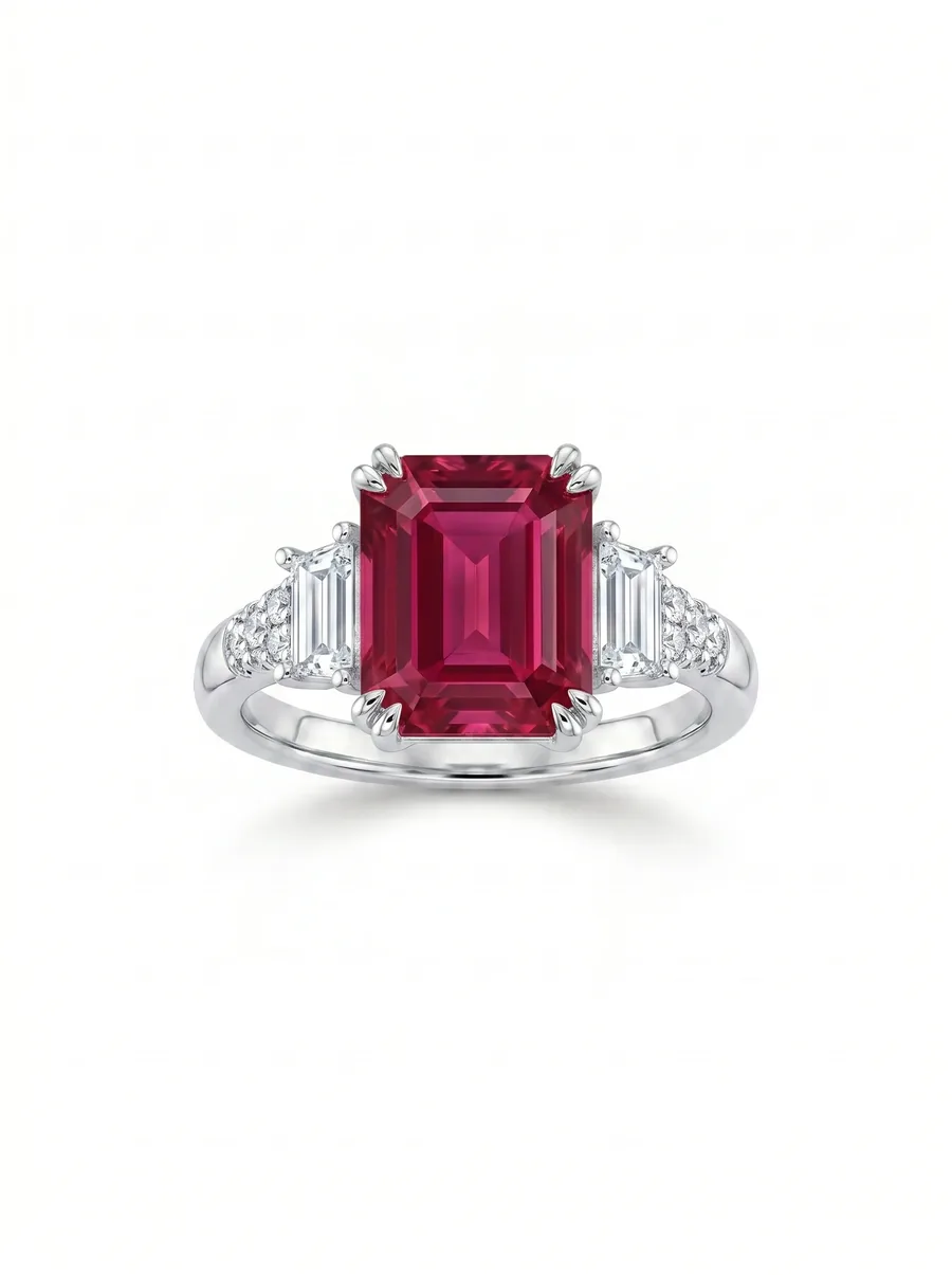 Trilogy Ring — Ruby