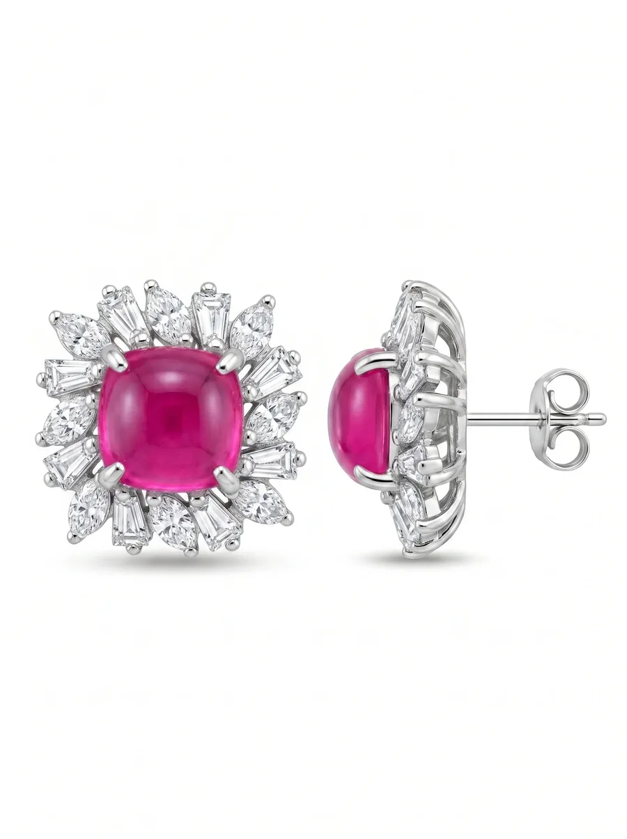 Bloom Earrings — Pink Sapphire