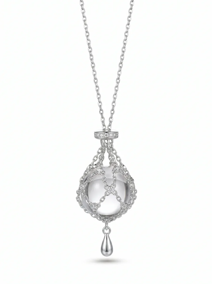 Teardrop Pendant — Crystal