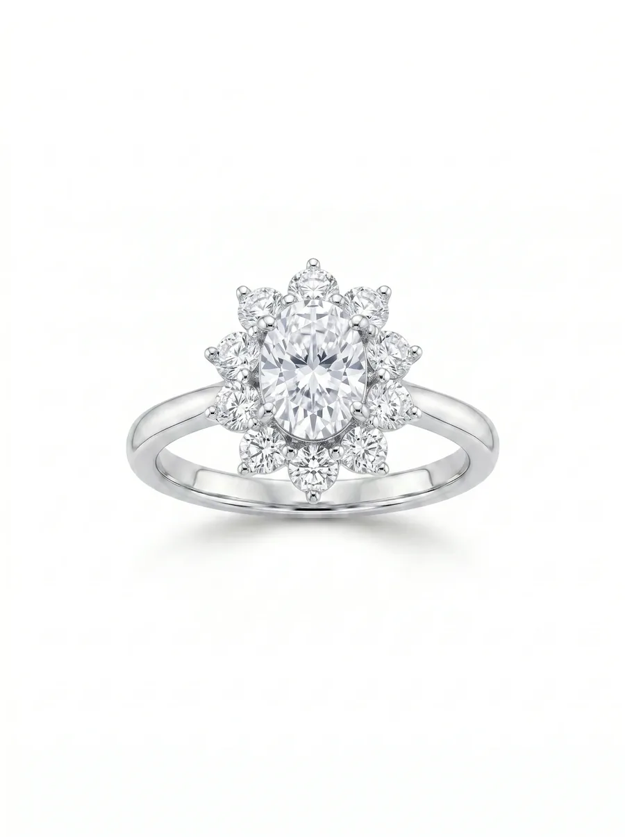 Bloom Halo Ring — Diamond